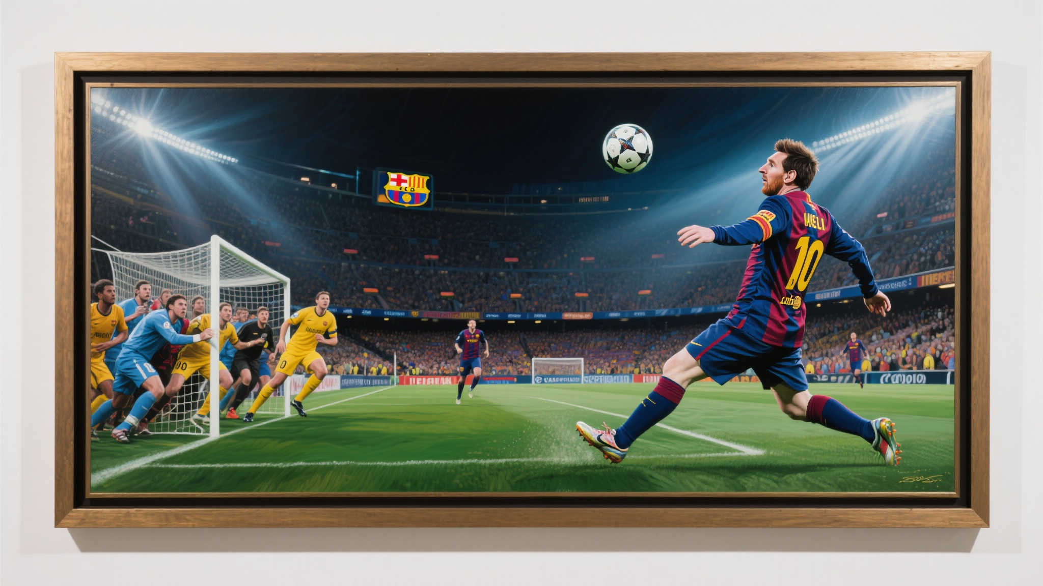 梅西09年欧冠决赛头球制成艺术品,估价超百万美元! 随着足球界不断探索创新,著名球星的传奇时刻正在以独